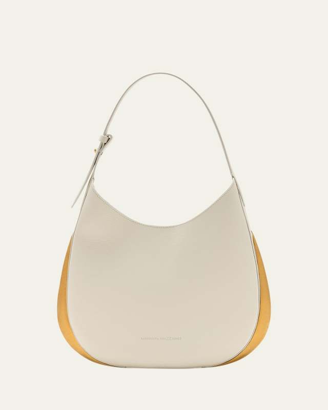 Amalia Metal Leather Hobo Bag